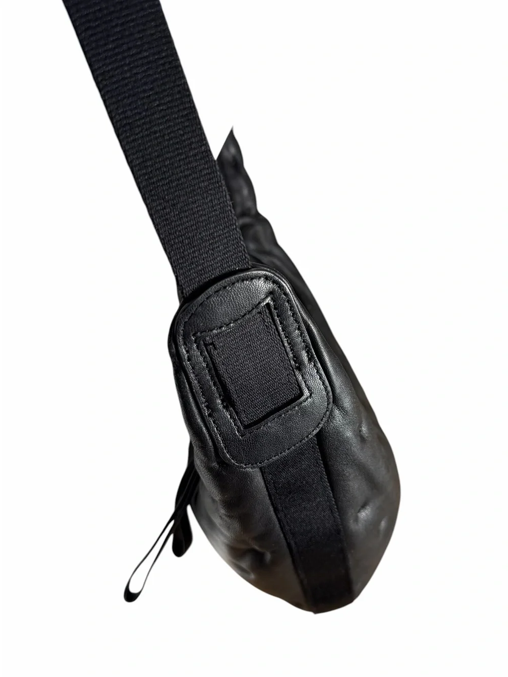 Rag&Bone Soft Black Leather Quilted/Dimpled Crescent Hobo Shoulder Bag NWOT
